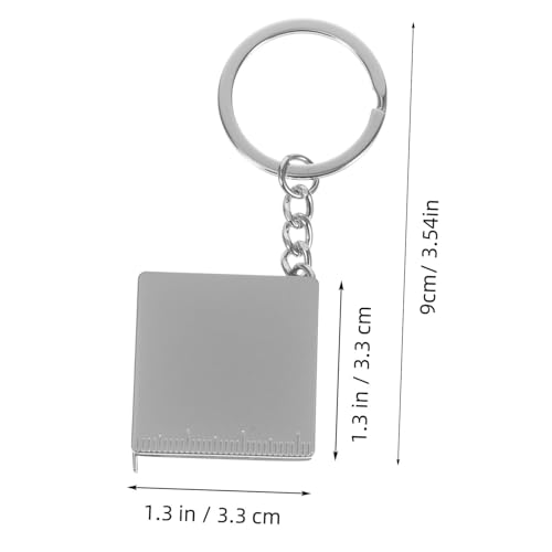 Cinta métrica mini retráctil portátil con llavero 1 metro miniatura 2