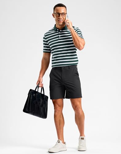 Image of Soothfeel Men's Casual Shorts 5 /7 /9 Inch Golf Dress Shorts for Men Flat Front Work Lightweight Quick Dry with 4 Pockets