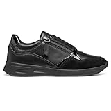 Lacets et fermeture éclair Geox Baskets D Bulmya pour Femme - Noir - Pointure 39 EU, Noir, 39 EU