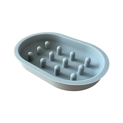 EasyFeastFurryBowls Slow Feeder Bowl - Compatible with Sureflap Surefeed Feeders, BPA & Silicone, Non-Slip, Dishwasher Safe, Promotes Healthy Eating, Cat, Small & Med Breed, Gray by EasyFeastFurryBowls - Used condition - US$15.94