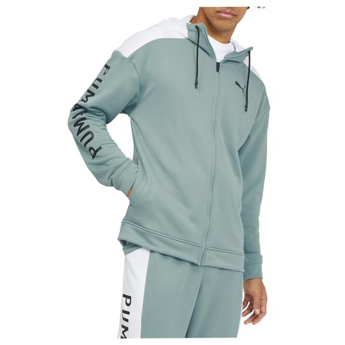 PUMA Mens Train Logo Hoodie Casual Outerwear Casual Drawstring - Blue