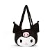 Achnr Kuromi My Melody Cinnamoroll Pom Pom Purge Purin Bolsa de Hombro Portátil Bolsa Femenina Mano Carrera Peluche Casual Bagazo (Color : Kuromi)
