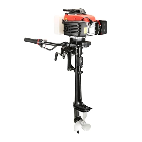 4 Stroke Small Outboard Motor 4 hp Outboard Boat Motor for Inflatable, Kayak, Dinghy, Canoe, Jon Boat Small Boat, With Short Shaft