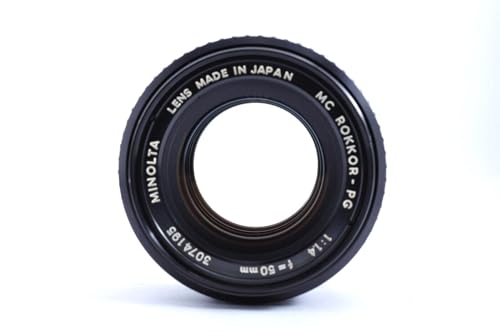 Minolta 50MM f 1.4 Lens for Minolta MD Mount SLR DSLR Cameras (Renewed)
