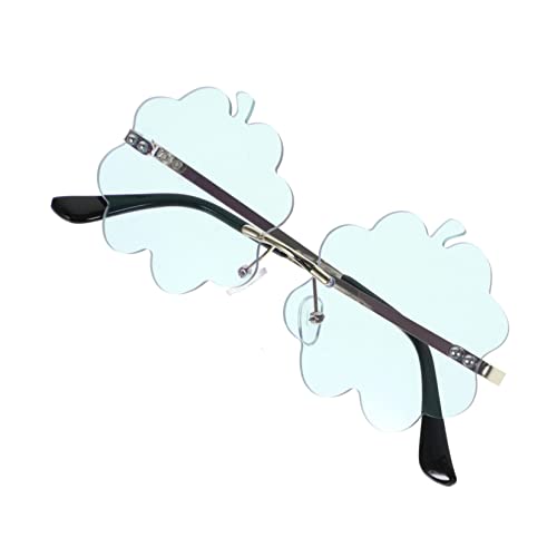 Lunettes de soleil sans monture dorée rigides pour déguisement chic