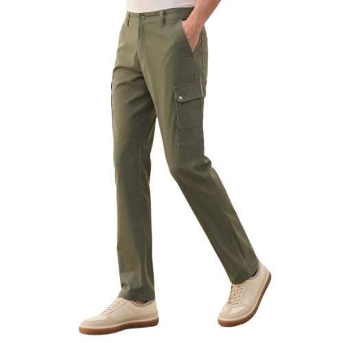 Image of NOBERO Men's Classic Cargo Pants | Cargo Pants for Men | Regular Fit | Multiple Pockets | Durable Woven Fabric | Casual & Utility Wear