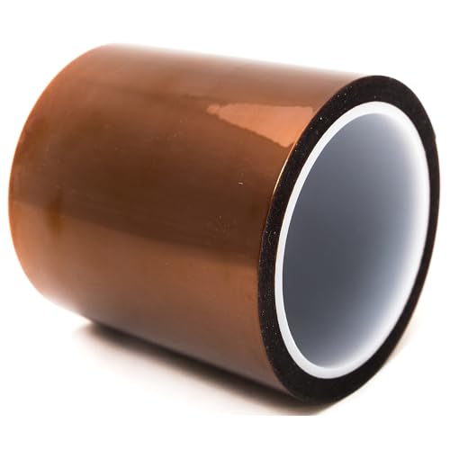 Image of Bertech High Temperature Polyimide Tape, 4 inch Wide x 36 Yards Long, 1 Mil Thick on a 3 inch Core (Pack of 6)