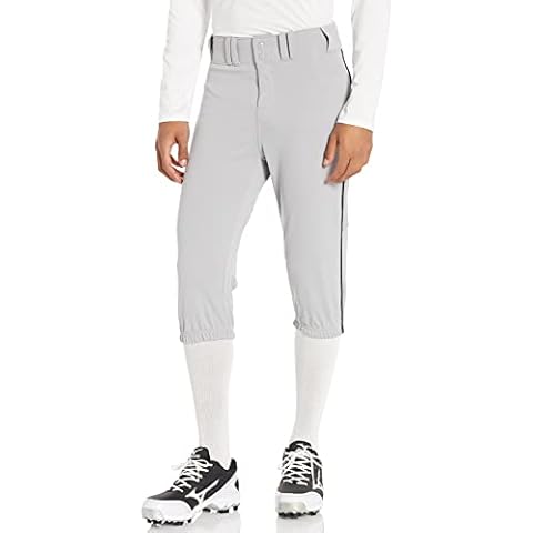 Alleson Athletic Men's Crush Knicker Braided Pant Casual, Grey/Black, 3X-Large Cover