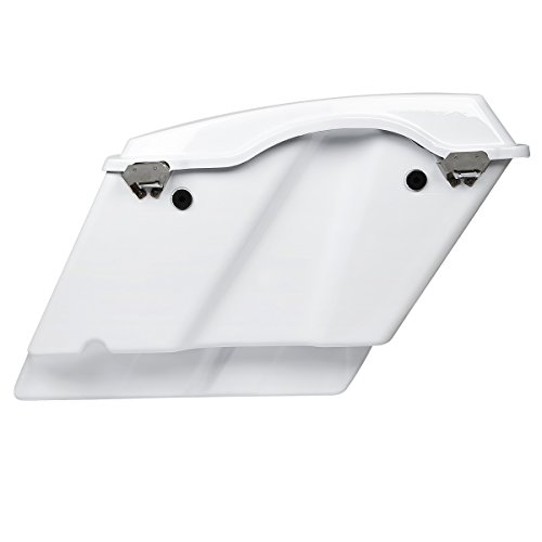 Alforjas rígidas estiradas blancas de 5 pulgadas para modelos Harley Touring 1993-2013 (FLT, FLHT, FLHTCU, FLHRC, Road King, Road Glide, Street Glide, Electra Glide, Ultra-Classic) miniatura 5