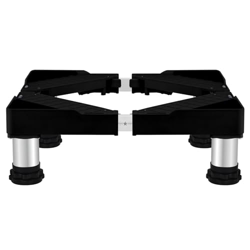 Washer stand Heavy Duty Adjustable washing machine pedestal legs Height 5.9in washing machine stand long Adjustable 19.6in~29.5in , Width Adjustable16.5in--25.5in for dryer stand pedestal