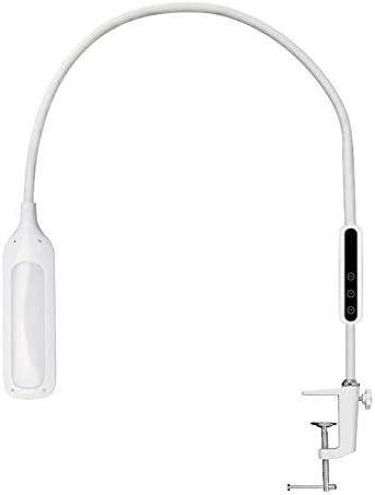 LED Desk Lamp/Clamp LED Lamp/Remote Control & Touch/Adjustable Flexible Gooseneck/Modern Stylish Multiple Setting Brightness and Color Bright Bulb/by Syrinx (White)