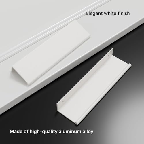 Image of Rergy 10 Pack 3 inch Cabinet Pulls White Finger Pulls for Cabinets