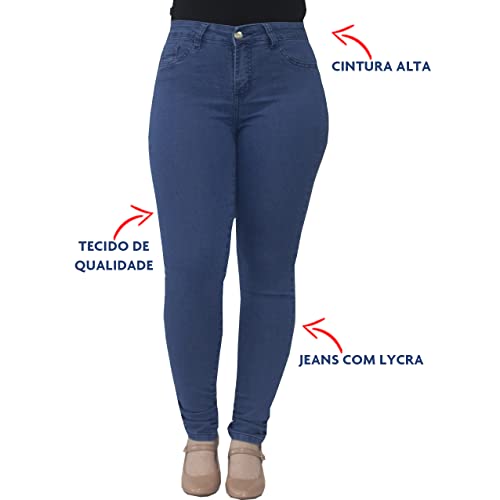 Calça Jeans Feminina Cintura Alta. (48)
