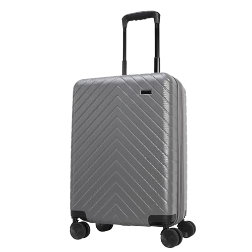 TRIPS RIDGELINE 20-Inch Carry-On Lightweight Durable Hardside 8-Wheel Spinner Cabin Size Luggage, Granite