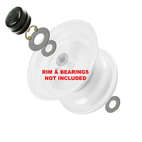 HD Switch Front Wheel Hardware Kit Replacement for 9040H Bearings Bushings Snapper Craftsman Jonsered Includes Thrust Washers, Washers, E-Clips & Hub Caps