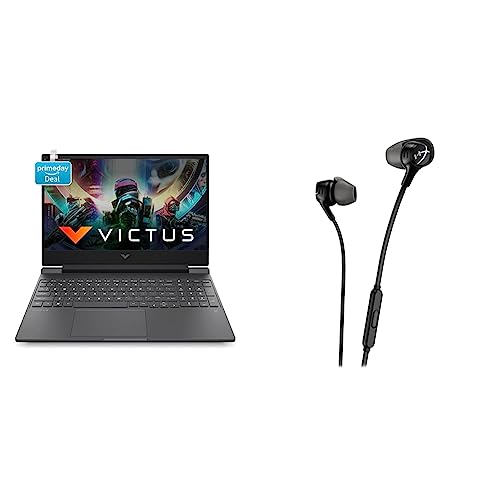 Image of HP Victus Gaming 12th Gen Intel Core i7 12650H 15.6 inch(39.6 cm) FHD Gaming Laptop & HyperX Cloud Earbuds II BLK Gaming Earbuds with Mic