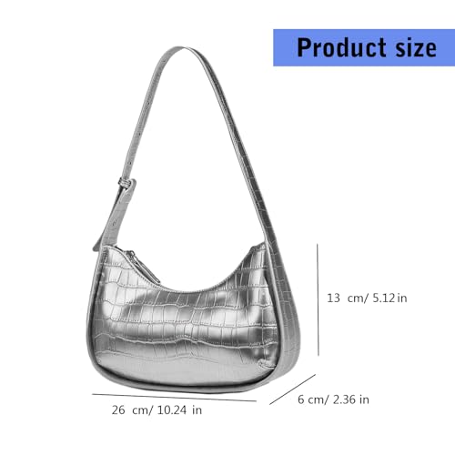 Sac à main pour femme motif croissant en cuir synthétique noir