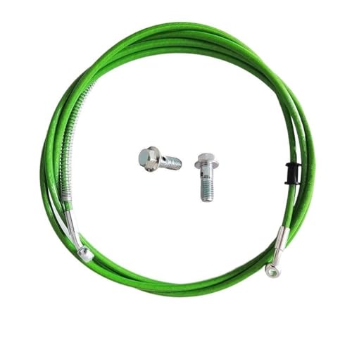 Tuyau de frein tressé moto 200cm en acier anti-dilatation pour embrayage hydraulique vert