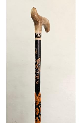 SODEF Canne de Marche Devrek en Bois de Cornouiller, Fabrication Turque Authentique, Soutien Ergonomique et Élégant