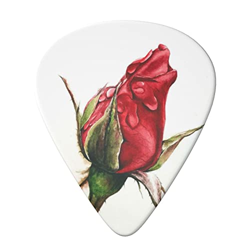 ASDTEHCY Lot de 6 médiators en celluloïd, peinture en forme de rose rouge, pour guitares acoustiques, électriques… - Les Beatles, Paul McCartney, John Lennon, RIngo Starr, George Harrison ASDTEHCY Lot de 6 médiators en celluloïd, peinture en forme de rose rouge, pour guitares acoustiques, électriques… – Image 4