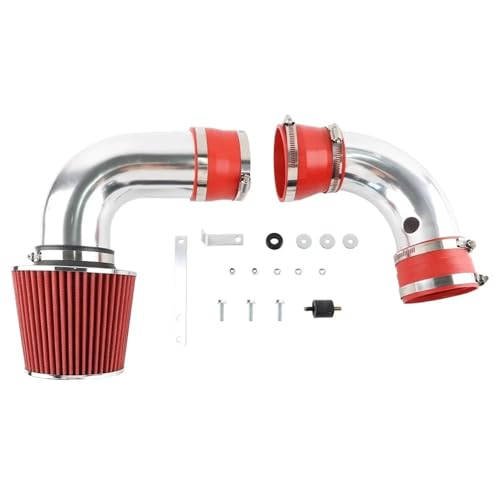 Admission d'air froid en aluminium noir pour GMC Jimmy 4.3L V6 avec filtre rouge haute performance