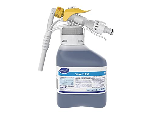Image of VIREX Diversey II 256 Disinfectant Cleaner RTD Concentrate, 1.5 L | One Step Cleaning, Fast Contact Time, Controls Odors, Cost Efficient 1:256 Dilution, Multi Surface Use