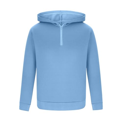 Men Quarter Zip Hoodie Fleece Lightweight Half Zip Pullover Long Sleeve Drop Shoulder Fashion Hooded Sweatshirt4