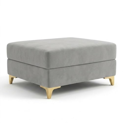 Image of CASASTYLE Signature Groovy 4-Seater L-Shape Sofa Set with Movable Ottoman | Flexible LHS /RHS Layout | Smooth Boston Fabric & Plush Cushions | 40D Foam + Zigzag Spring | 3-Yr Warranty (Light Grey)