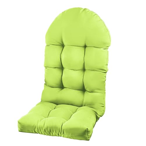 Image of Adirondack Chair Cushion, Rocking Chair Cushion 44x19.4x4 inch, High Back Patio Cushions of Upper and Lower with Ties, Sunscreen and Fade-Resistant (Sharp Green, 1)