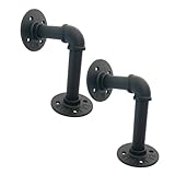 Gatuida 2 piezas Soporte de Estante Industrial de Hierro Macizo para Pared...