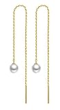 WangGao Pendientes colgantes de acero inoxidable con cadena larga y borla de pentagrama, joyería para mujer, 3.15 inches, Acero inoxidable, Sin piedra preciosa