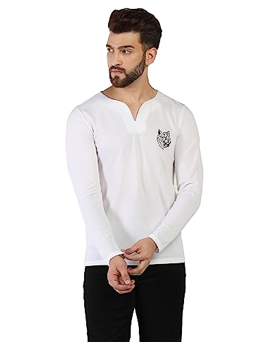 Image of INKKR Regular Fit Style V-Neck Full Sleeve T-Shirts for Men