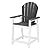 OTSUN Tall Adirondack Chairs, Outdoor Balcony Chair, Patio Bar Stool with Widened Arms, High Back, Footrest, 400lbs, All-Weather Bar Height Chair for Garden, Yard, Backyard