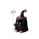 Halloween Tasse, Keramik Ghostface Coffee Mug, Kürbisverzierte Halloween-Geistergesichtstasse mit...