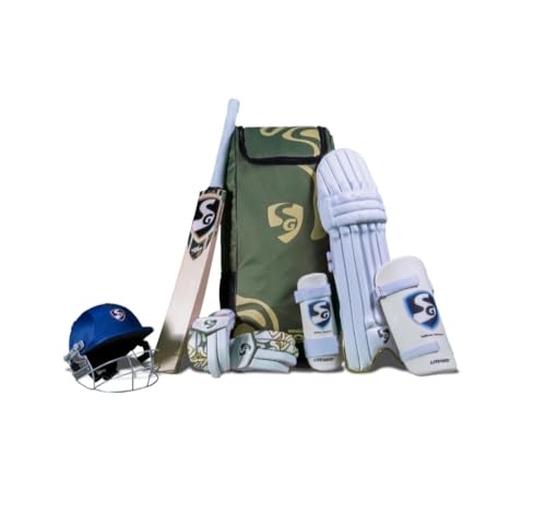 Image of SG Savage English Willow Combo KIT with Helmet Size NO 4