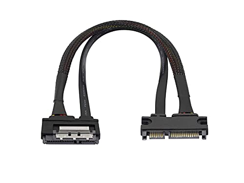 Cable extensor SATA 22 pines macho a hembra 0.3 m