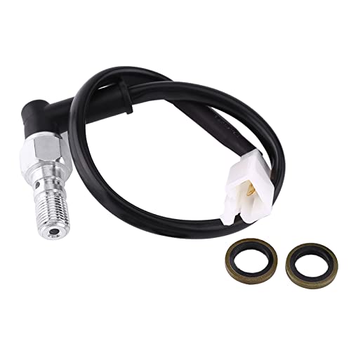 Interruptor de luz de presión de freno hidráulico universal para motocicleta, interruptor de presión de embrague de freno de luz trasera con arandelas para motocicleta(M10*1.25mm)