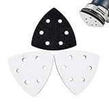 Protection du plateau et meilleure adhérence: Le protection pad auto agrippant triangulaire améliore l'accroche du papier abrasif sur les plateaux usés ou moins adhérents. Utilisé comme tampon d'interface pour plateau ponceuse triangulaire, il aide à prolonger l'utilisation du support existant tout en réduisant l'usure directe du plateau. Son format 93 x 93 x 93 mm convient à de nombreux modèles à 6 trous
