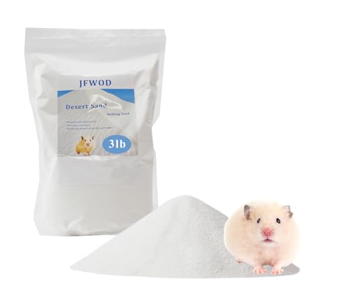 JFWOD Hamster Bath Sand, 3lb Dust Free Desert Sand or Potty Litter Sand for Hamster Chinchillas Gerbil Syrian Mice Small Animals