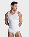 Leonisa Leo Moderate Compression Tank Top for Men - Everyday Body Shaper Shirt - Mens Slimming Undershirt Shapewear White