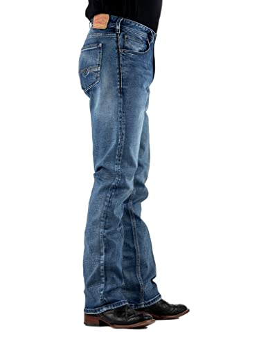 Stetson Western Jeans Mens Straight 35 x 34 Blue 11-004-1211-8003 BU2