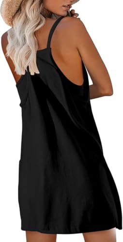 Specimey Sleeveless Mini Dress - Specimey Romper Dresses Lightweight & Breathable Two-Piece Set with Shorts Underneath4