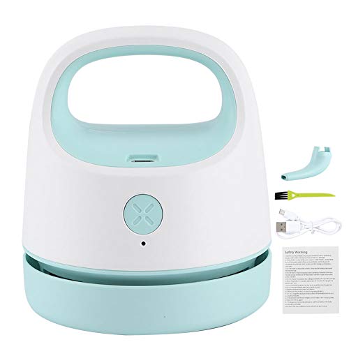 NLDGR Linda Aspiradora de Escritorio, Portátil USB Duster Recargable Mini Desktop Duster con Cepillo Barredora de Migas de Mesa para Pelos Migas Teclado de Computadora