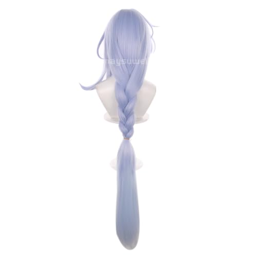 Image of Light Blue Gradient Lavender Cosplay Wig Women Men Halloween Cos