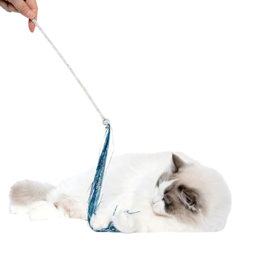 DICOCO 猫 おもちゃ 猫じゃらし ねこじゃらし 丈夫な素材で 破損しにくく 繰り返し使用できる すべての質問タイプの猫に適している