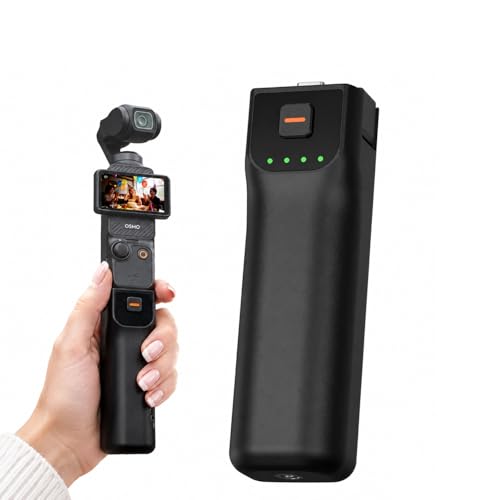 DJI OSMO Pocket 3/Pocket 4�Ή� �o�b�e���[ �n���h�� �쓮����6���� 5000mAh �}���[�d 22.5W Type-C�[�d 1/4�l�W���t��Pocket 4/Pocket 3 �A�N�Z�T���[,Osmo Pocket 3/Xtra 