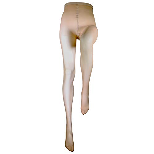 Image of Truform 15-20 mmHg Compression Pantyhose, Sheer 20 Denier Women's Shaping Tights, Nude, Petite
