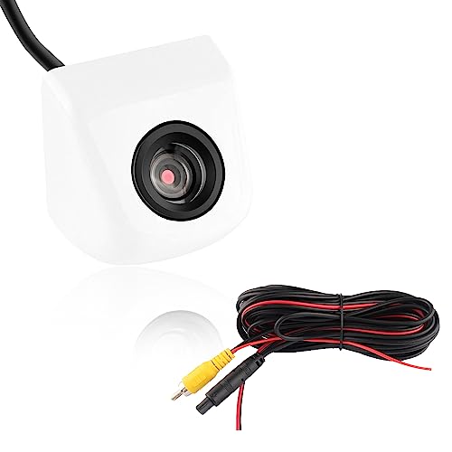 HD Night Vision Backup Camera for Car,[Upgraded Version] 170° Ultra Wide Angle Rear View Camera with Distance Guideline,Universal Waterproof Reverse Camera for Car Truck SUV (White)