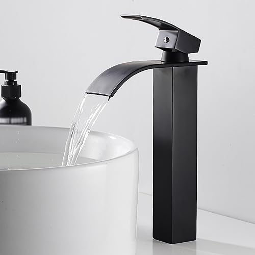 Robinet cascade blanc à levier unique mitigeur haut design eau chaude froide