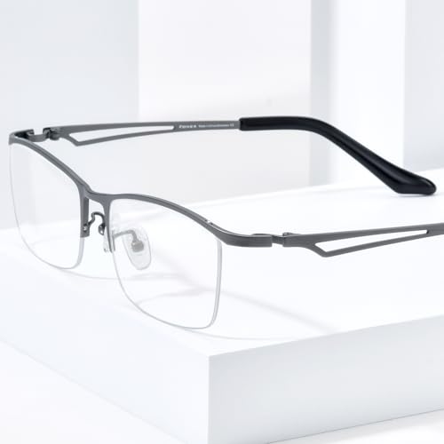 Image of FONEX Pure Titanium Glasses Frame Men Square Eyeglasses Optical Eyewear F85775